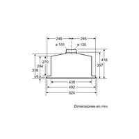 Balay 3BF267EX campana Encastrada Acero inoxidable 690 m³/h