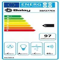 Balay 3BF277EX campana Encastrada Acero inoxidable 730 m³/h