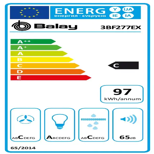 Balay 3BF277EX campana Encastrada Acero inoxidable 730 m³/h