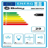 Balay 3BC997GX campana De pared Acero inoxidable 721 m³/h