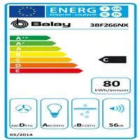 Balay 3BF266NX campana Encastrada Antracita, Gris 618 m³/h