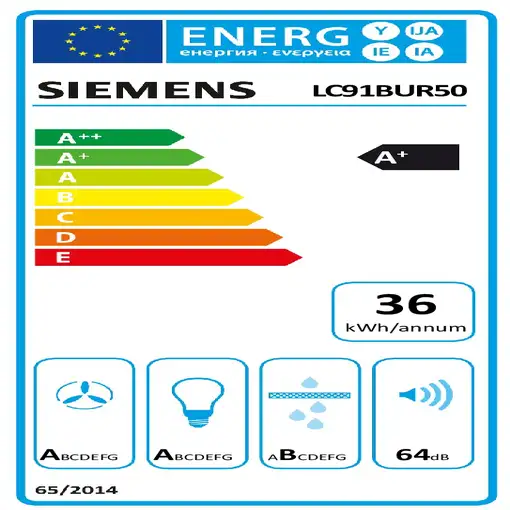 Siemens iQ700 LC91BUR50 campana De pared Acero inoxidable A+ 920 m³/h