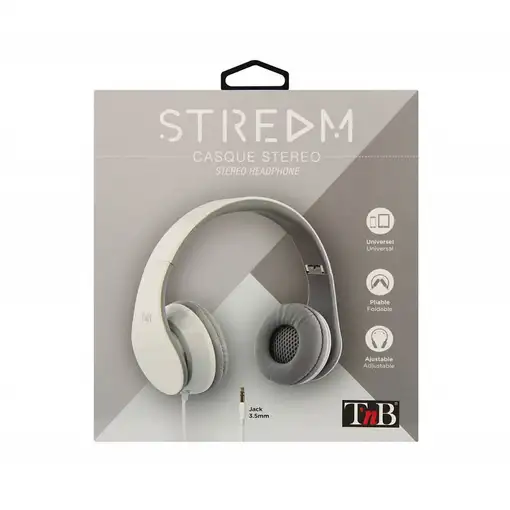 T'nB Stream Auriculares Alámbrico Diadema Música Blanco