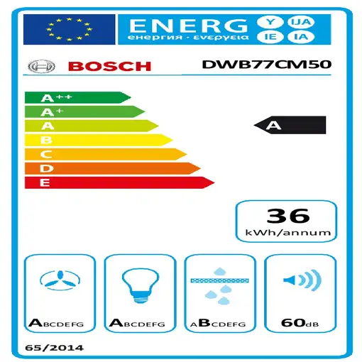 Bosch Serie 6 DWB77CM50 campana De pared Acero inoxidable 671 m³/h