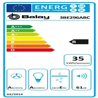 Balay 3BE296ABC campana Isla Blanco 734 m³/h