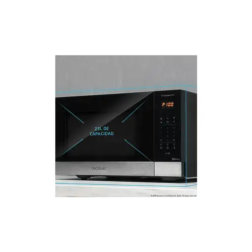 Cecotec ProClean 6110 Acero inoxidable Microondas con grill Encimera 23 L 800 W