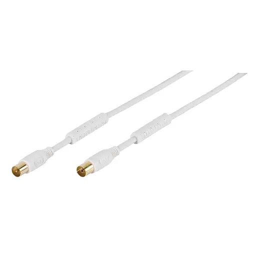Vivanco 48/30 50GW cable coaxial 5 m IEC Blanco