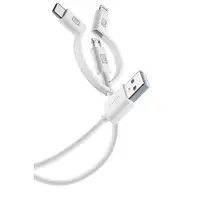 Cellularline Power Cable 3in1 100cm - MICRO USB, USB-C, Lightning