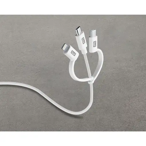 Cellularline Power Cable 3in1 100cm - MICRO USB, USB-C, Lightning