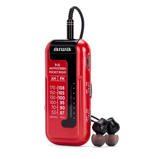 Aiwa R-22RD radio Personal Analógica Rojo