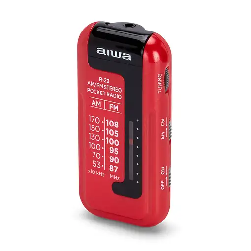 Aiwa R-22RD radio Personal Analógica Rojo