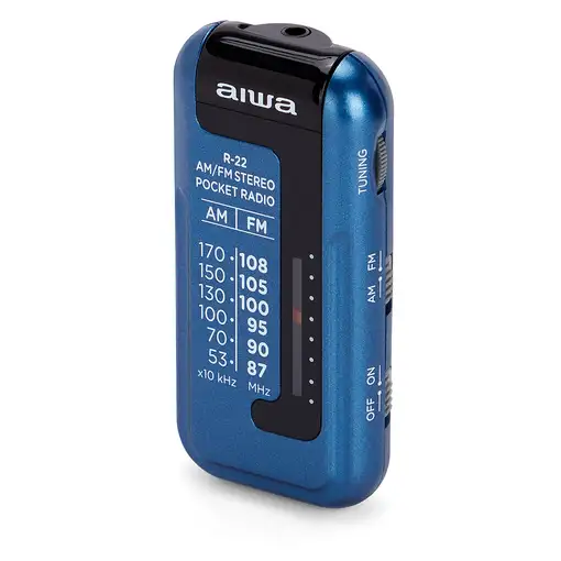 Aiwa R-22BL radio Personal Analógica Azul