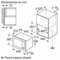 Balay 3CG5142X3 microondas Negro, Acero inoxidable Microondas con grill Integrado