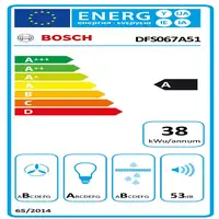 Bosch Serie 4 DFS067A51 campana Semintegrada (extraíble) Metálico, Plata 727,7 m³/