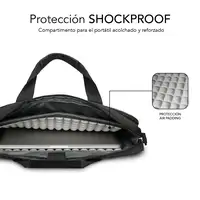 Maletín gris oscuro para portátil de 15,6" Air Padding SUBBLIM