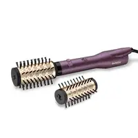 BaByliss Big Hair Dual Cepillo de aire caliente Caliente Negro, Oro rosa, Violeta