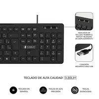 Teclado Business Slim Silencioso Con Cable Usb  Negro