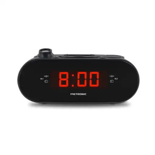 Radio despertador FM proyección dual alarma Metronic 477039