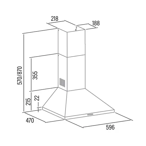 CATA V-6000 X De pared Acero inoxidable 480 m³/h