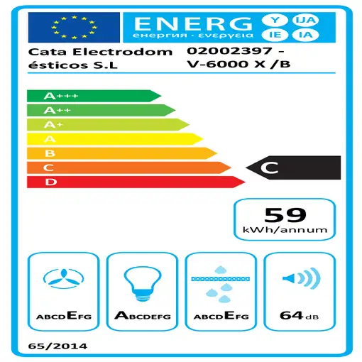 CATA V-6000 X De pared Acero inoxidable 480 m³/h