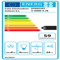 CATA V-6000 X De pared Acero inoxidable 480 m³/h