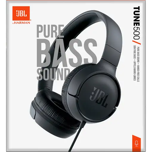 JBL Tune 500 Auriculares Alámbrico Diadema Llamadas/Música Negro