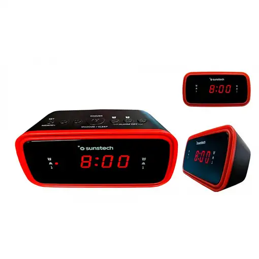 Sunstech FRD60 Reloj Negro, Rojo