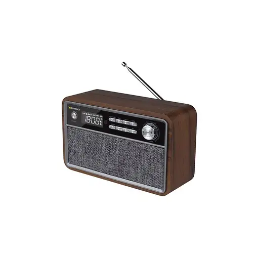 Sunstech RPBT500 Portátil Digital Negro, Madera