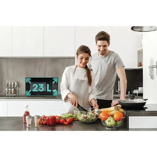 Hisense H23MOBSD1HG Negro Microondas con grill Encimera 23 L 800 W