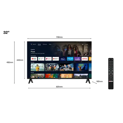 TCL S54 32S5400A Televisor 81,3 cm (32'') HD Smart TV Wifi Plata
