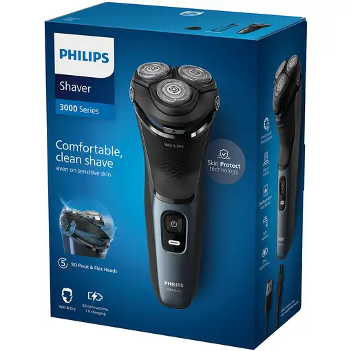 Philips Shaver 3000 Series S3144/00 Afeitadora eléctrica en seco y en mojado