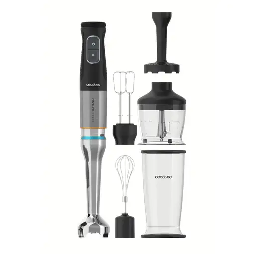 Cecotec 03978 licuadora Batidora de inmersión 1500 W Negro, Acero inoxidable