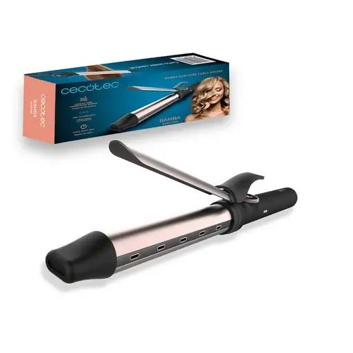 Cecotec Bamba SurfCare Rizador de pelo Caliente Negro, Rosa 1,8 m