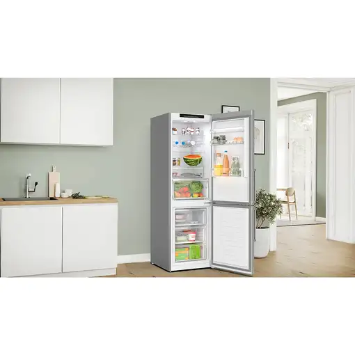 Bosch Serie 4 KGN36VIBT nevera y congelador Independiente 321 L B Acero inoxidable
