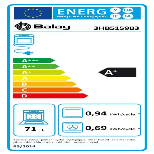 Balay 3HB5159B3 horno 71 L Blanco