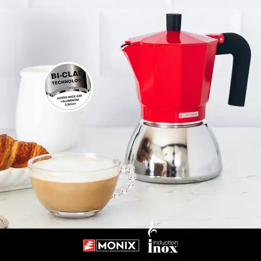 Monix M863103 cafetera manual Cafetera italiana 0,195 L Rojo