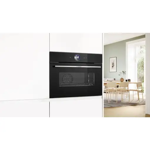 Bosch Serie 8 CSG7361B1 horno de vapor Medio Negro Tocar