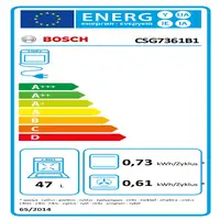 Bosch Serie 8 CSG7361B1 horno de vapor Medio Negro Tocar