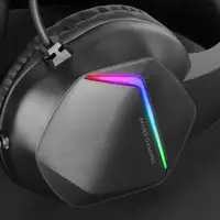 Mars Gaming MH122 Negro, Cascos Gaming FRGB Over Ear con Micrófono, Sonido HiFi, C