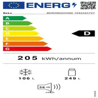 Beko B5RCNE405HG2 nevera y congelador Independiente D Acero inoxidable