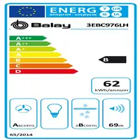Balay 3EBC976LH hobs Negro Integrado 70 cm Con placa de inducción 4 zona(s) Campan