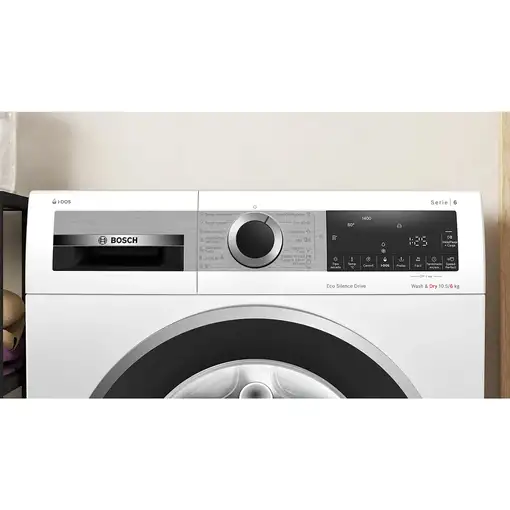 Bosch Serie 6 WNG244A0ES lavadora-secadora Independiente Carga frontal Blanco D