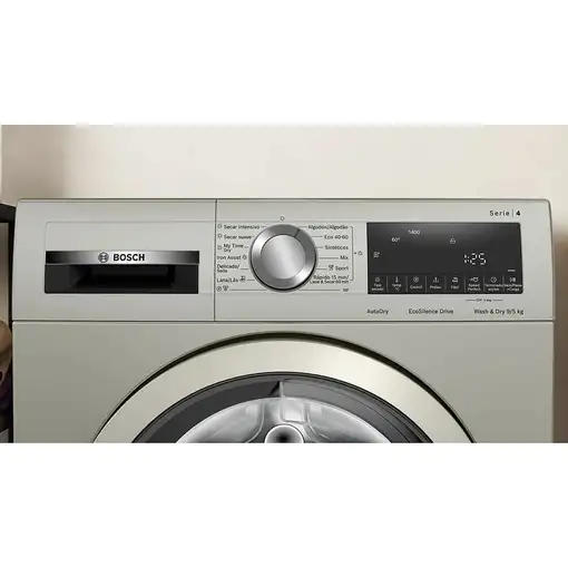 Bosch Serie 4 WNA1341XES lavadora-secadora Independiente Carga frontal Acero inoxi