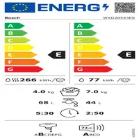 Bosch Serie 6 WKD28543ES lavadora-secadora Integrado Carga frontal Blanco E