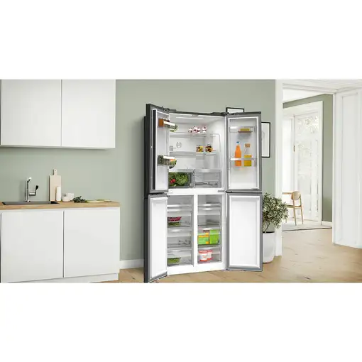 Bosch Serie 4 KMC85LBEA nevera puerta lado a lado Independiente 547 L E Negro