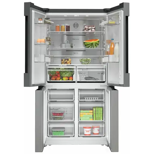 Bosch Serie 4 KFN96APEA nevera puerta lado a lado Independiente 605 L E Acero inox