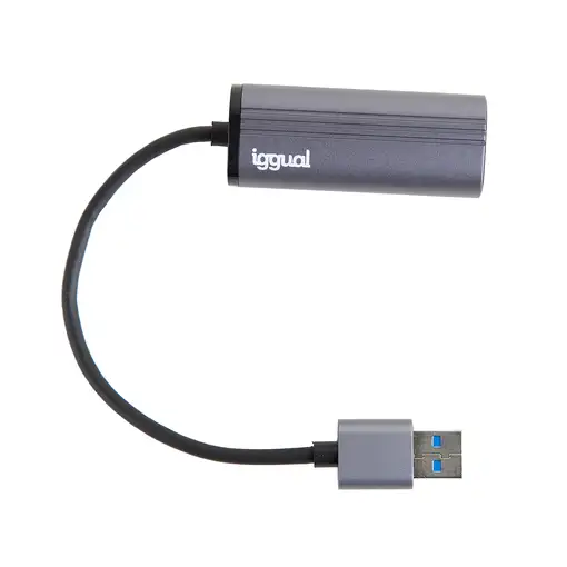 iggual Adaptador USB-A a RJ45 Gigabit Silver