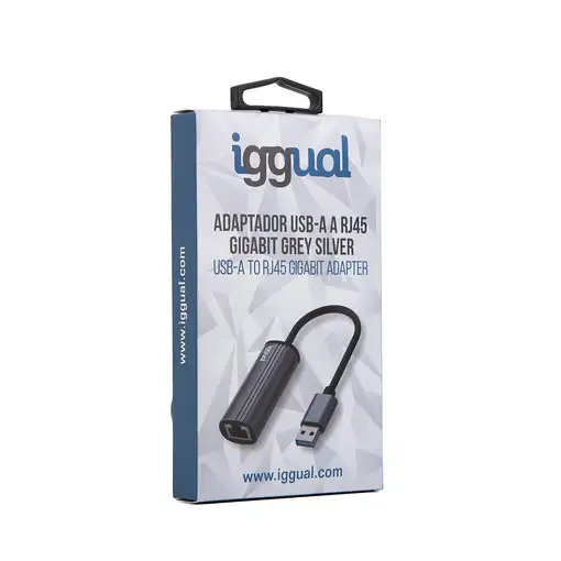 iggual Adaptador USB-A a RJ45 Gigabit Silver