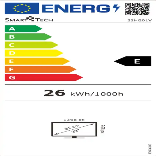 Smart-Tech 32HG01V Televisor 81,3 cm (32'') HD Smart TV Wifi Gris 180 cd / m²