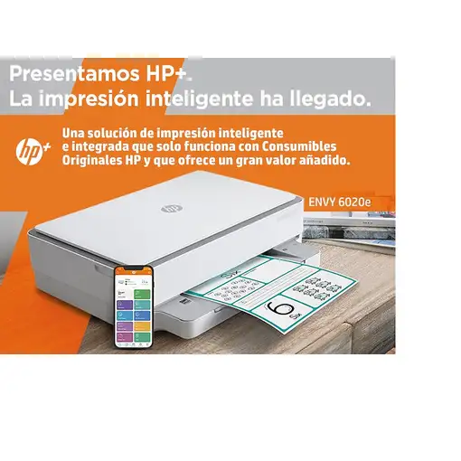 HP ENVY 6020e Inalámbrico All-in-One Color Impresora, Instant Ink; Fotocopiadora,